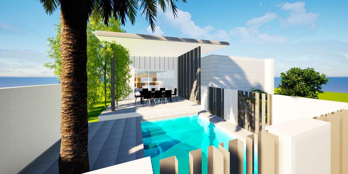 3d render of charity home